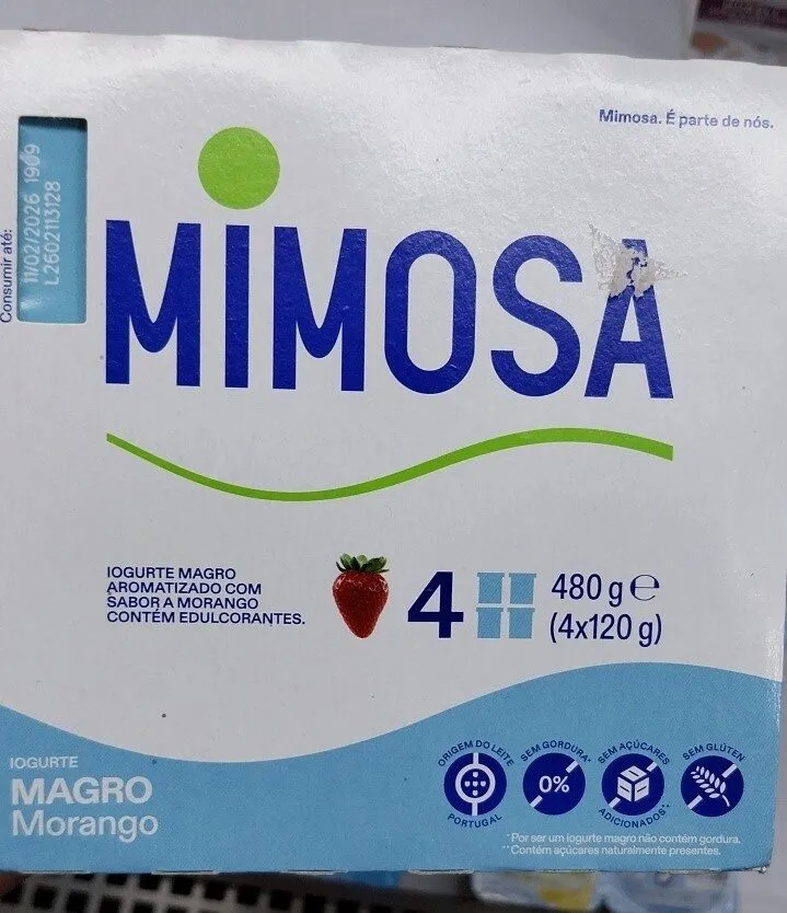 Iogurte Magro Aromatizado com Sabor a Morango