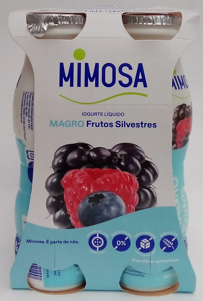Iogurte líquido magro frutos silvestres