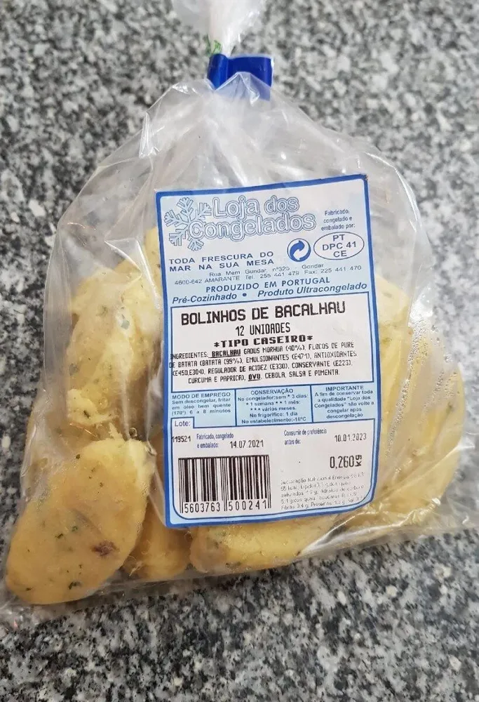 Bolinhos de bacalhau x12