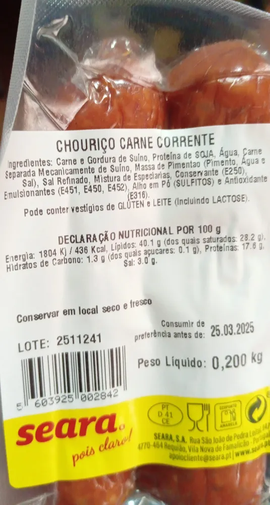 Chouriço Carne Corrente
