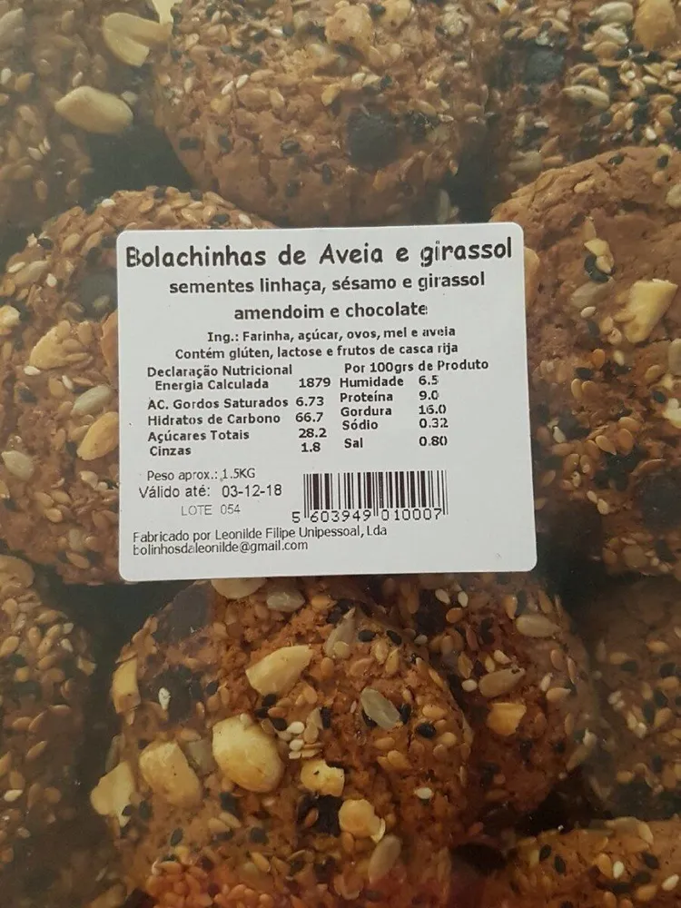 Bolachinhas de Aveia e girassol