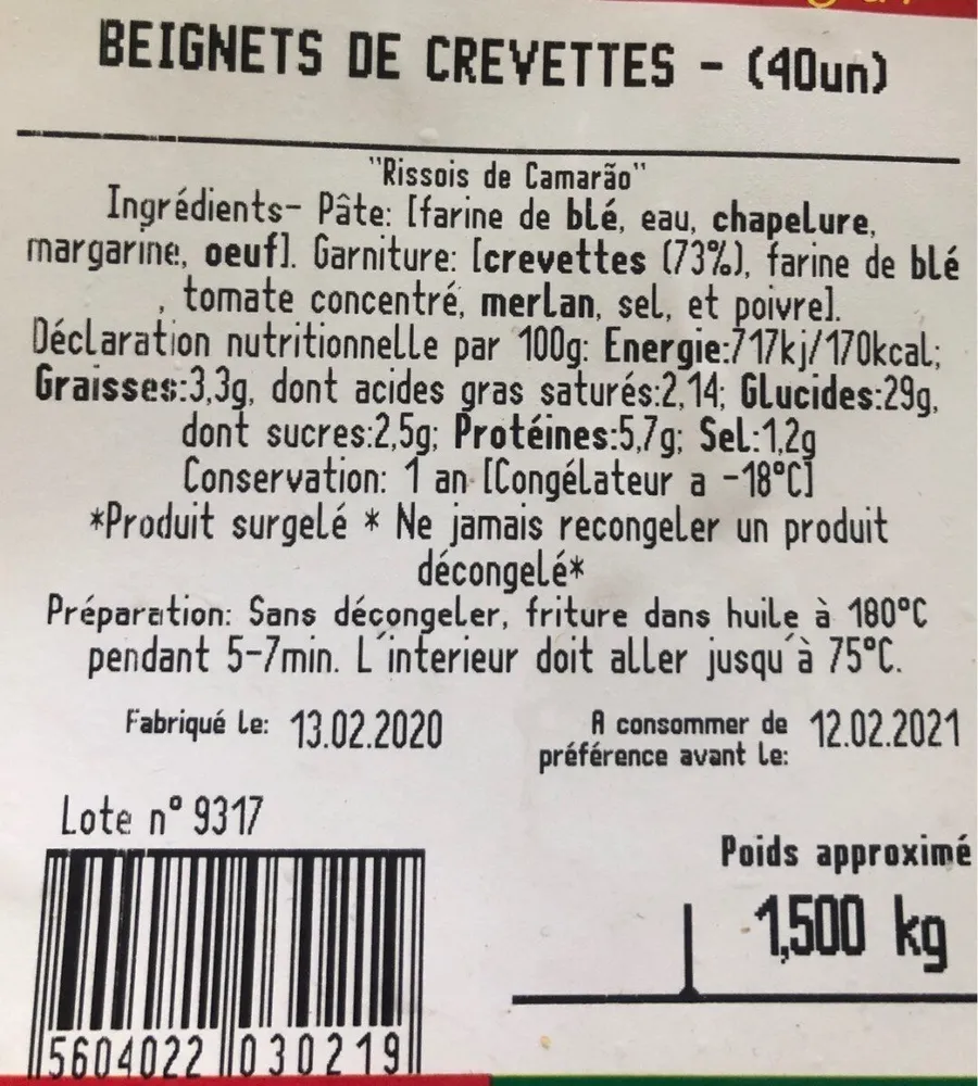 Beugnets de Crevette
