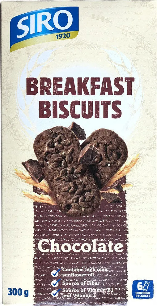 Biscuits petit déjeuner chocolat