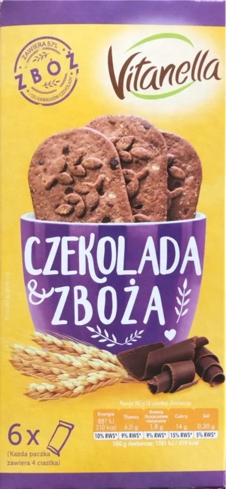 Biscuits aux céréales et chocolat