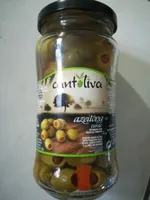 Olives vertes farcies pâte de poivron