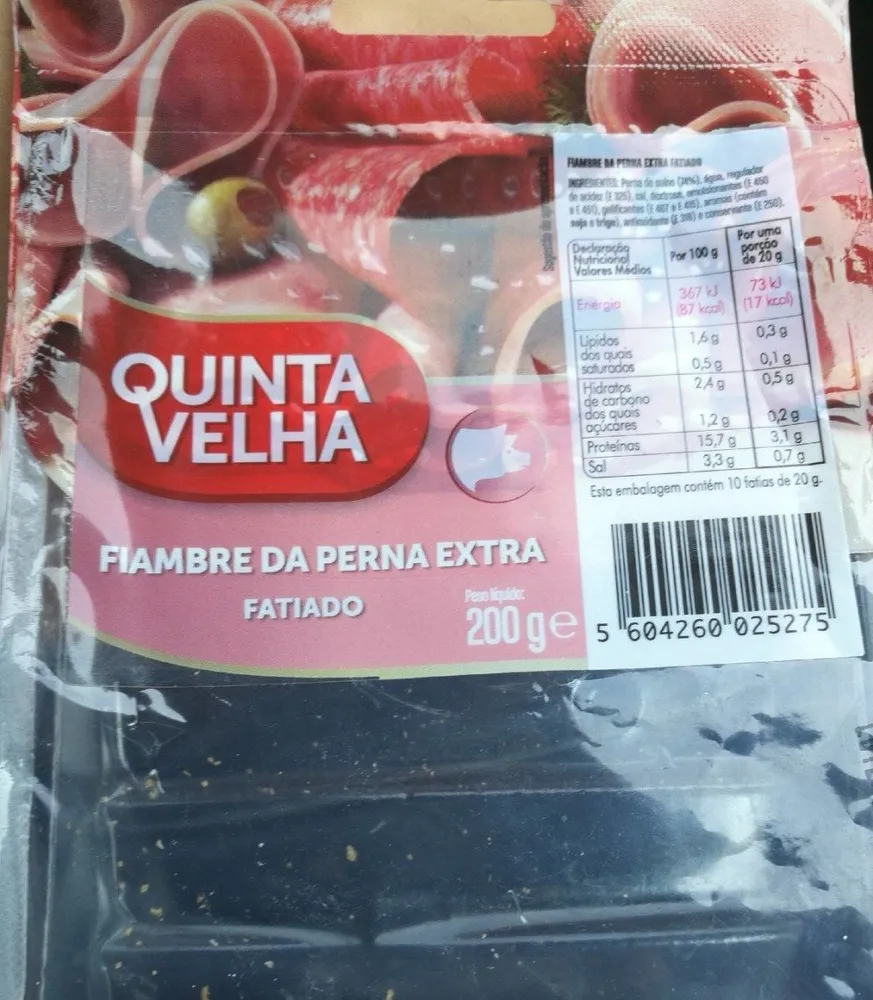 Fiambre da Perna Exta Fatiado
