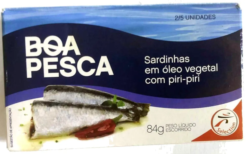 Sardinhas em óleo vegetal com piri-piri