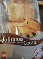 Napolitanas com recheio de crème de cacau