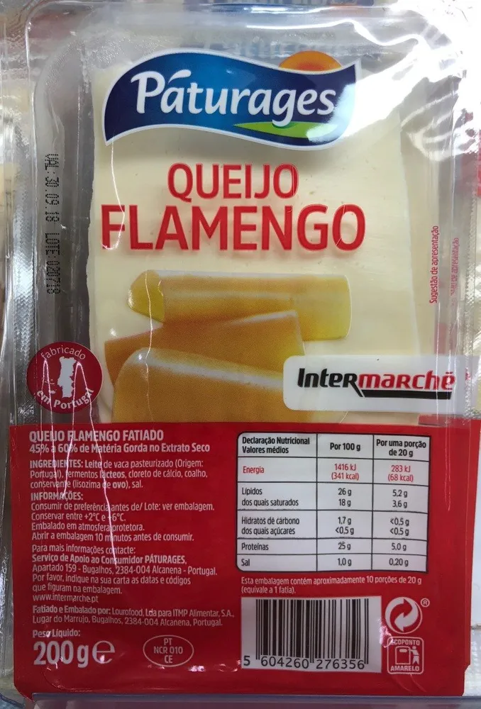 Queijo Fatiado Flamengo