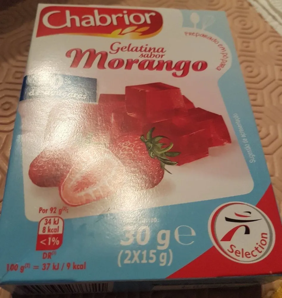 Gelatina sabor morango