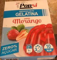 Preparado em Pó, Gelatina, Sabor Morango