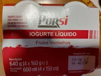 Iogurte Líquido Frutos Vermelhos