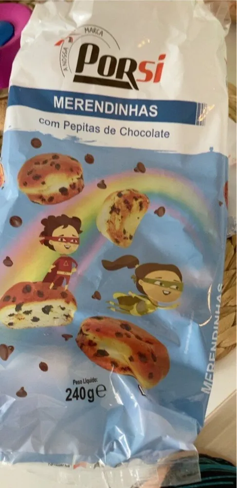 Merendinhas com pepitas de chocolate