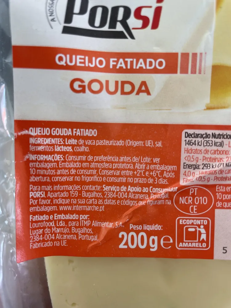 Queijo Fatiado Gouda