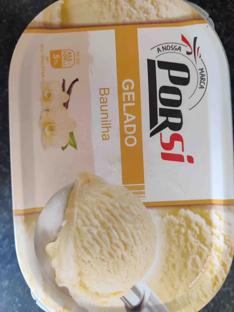 Gelado baunilha