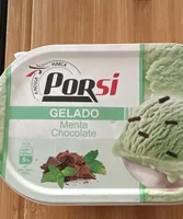 Gelado menta chocolate