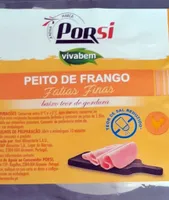 Peito de Frango, Fatias Finas, baixo teor de gordura