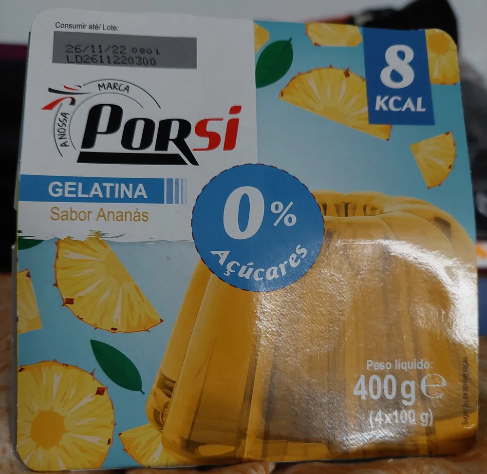 Gelatina sabor ananas