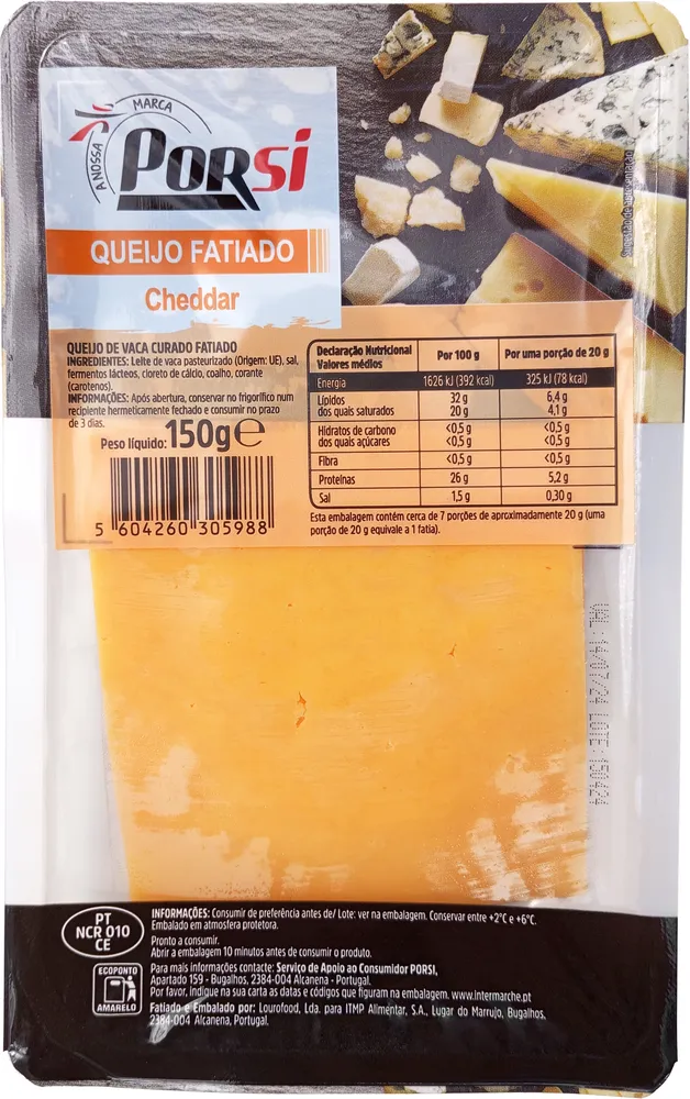 Queijo Fatiado Cheddar