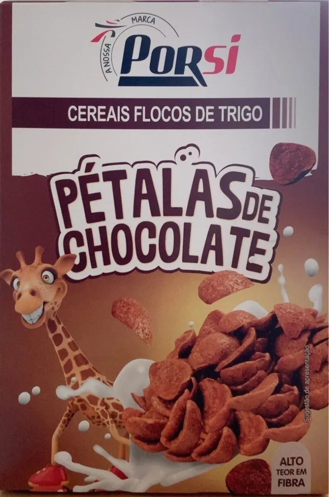 Cereais Flocos de Trigo Pétalas de Chocolate