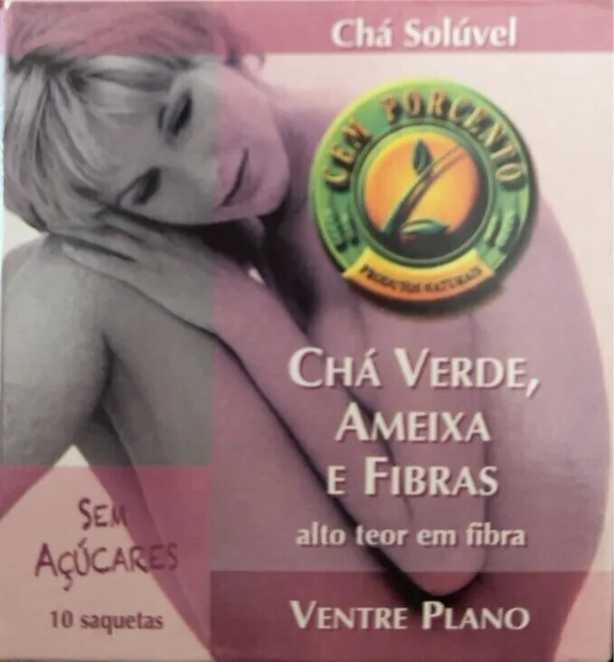 Cha verde ameixa e fibras