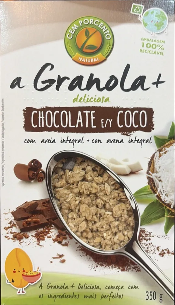 a Granola + deliciosa de Chocolate e Coco