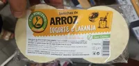bolachas de arroz de iogurte e laranja