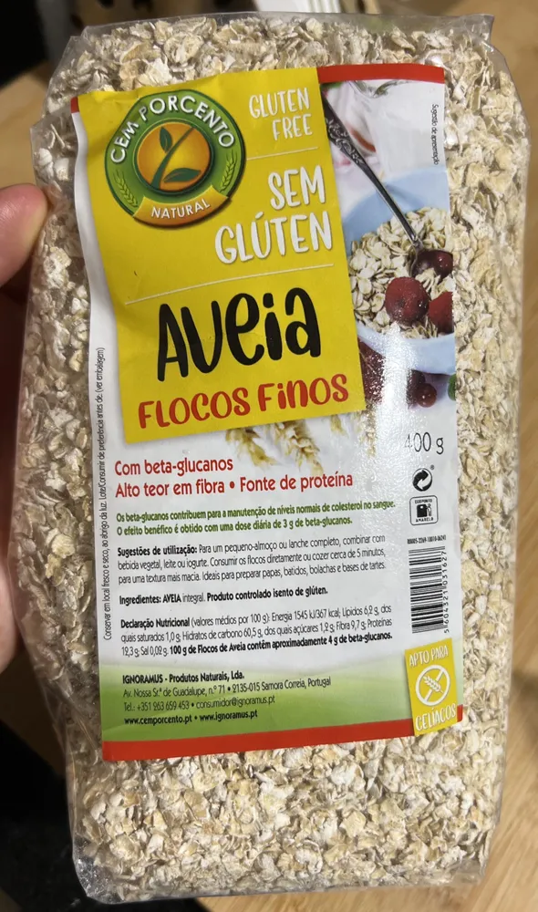 Aveia Flocos Finos Sem Glúten