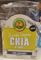 Biscoitos Integrais Chia & Limão sem Açúcares Adicionados