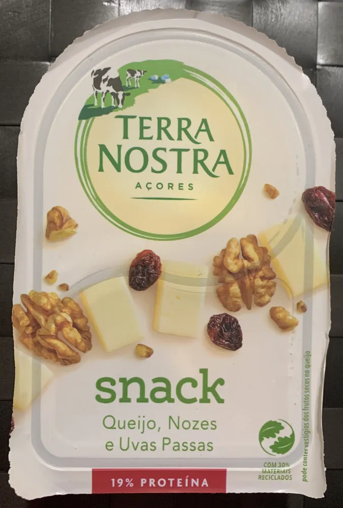 Snack, Queijo, Nozes e Uvas Passas