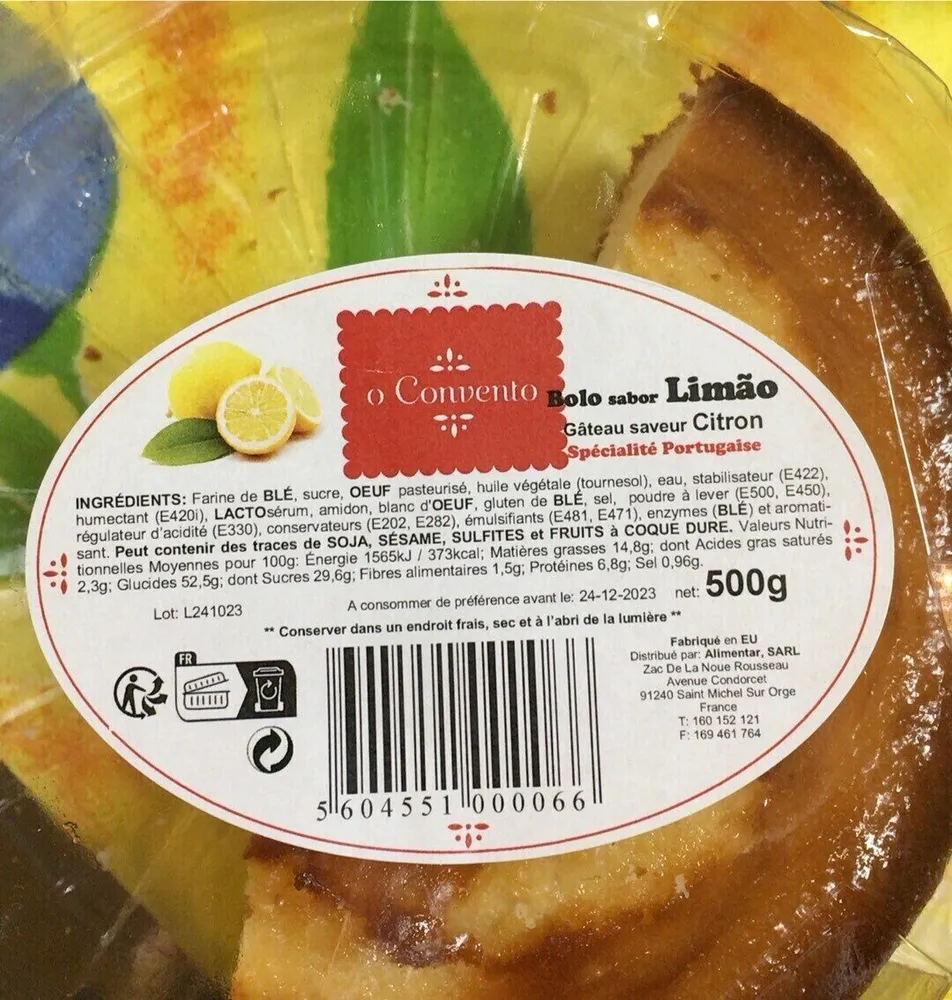 Bolo sabor limão