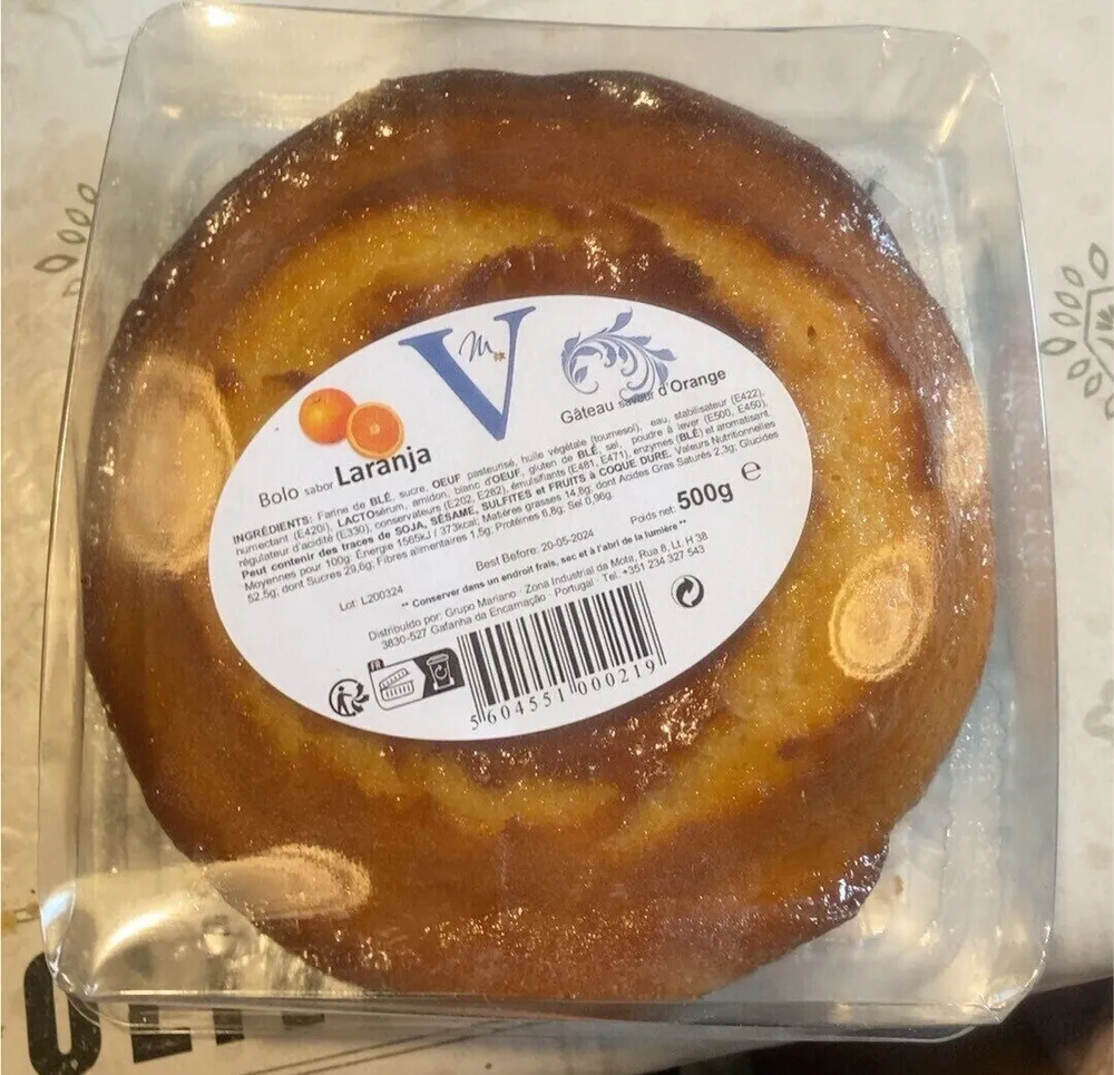 Gateau saveur orange