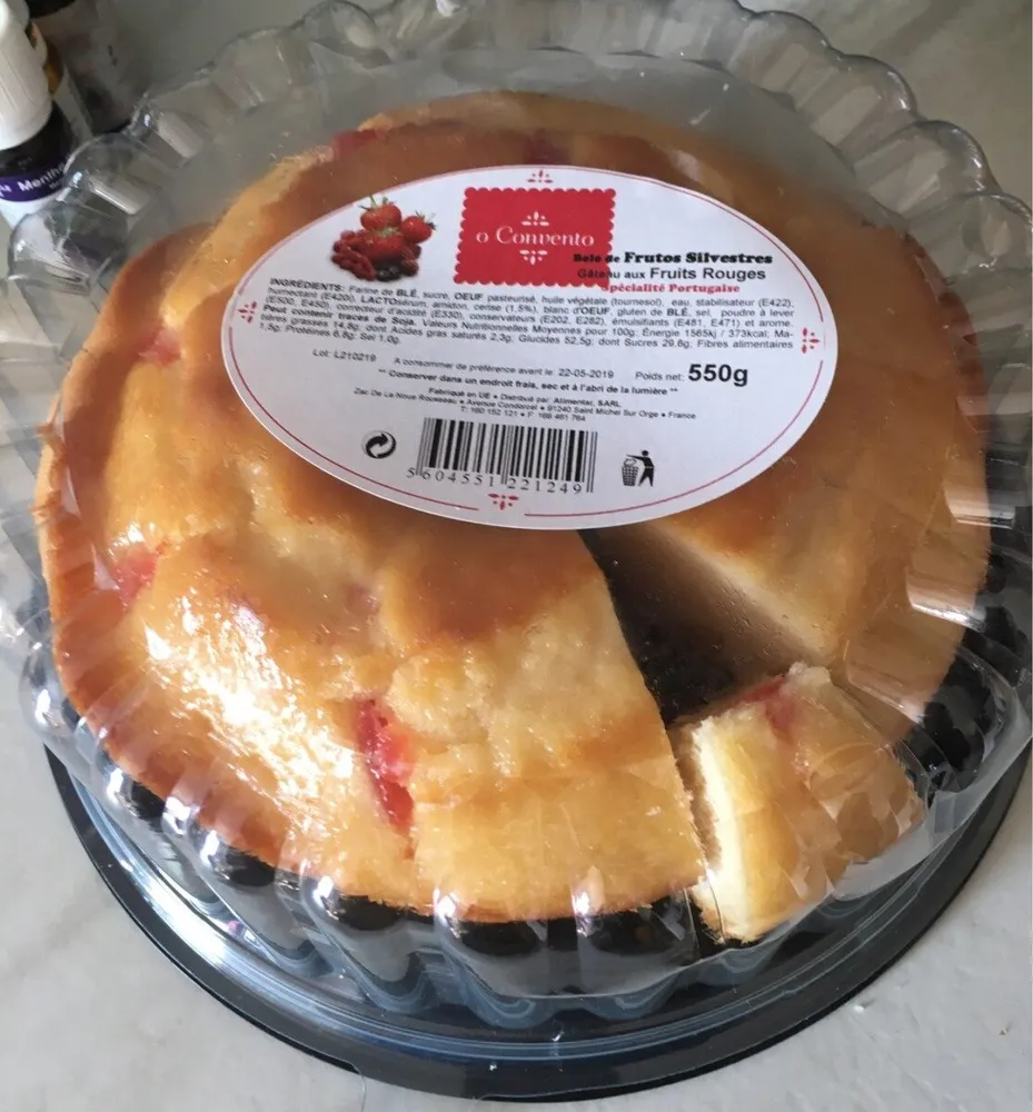 Gateau aux fruits rouge