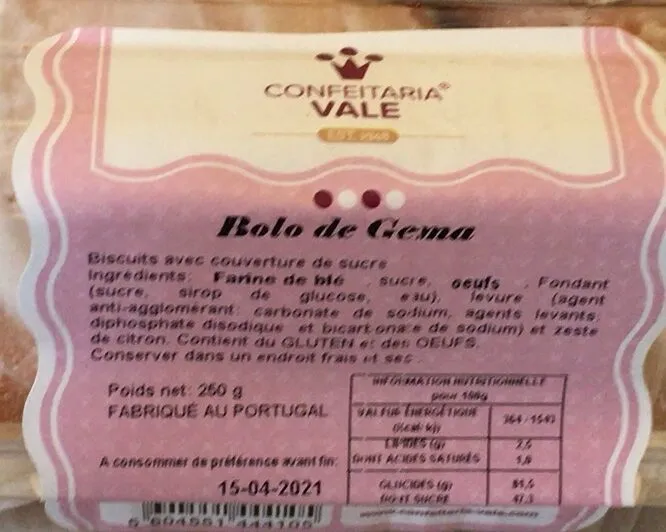 Bolo de gema
