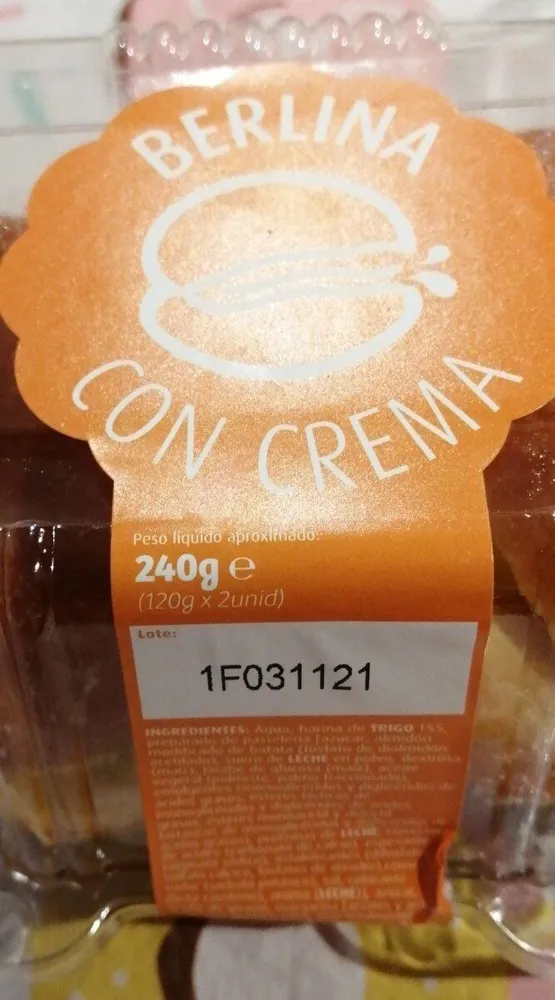 Berlina con crema