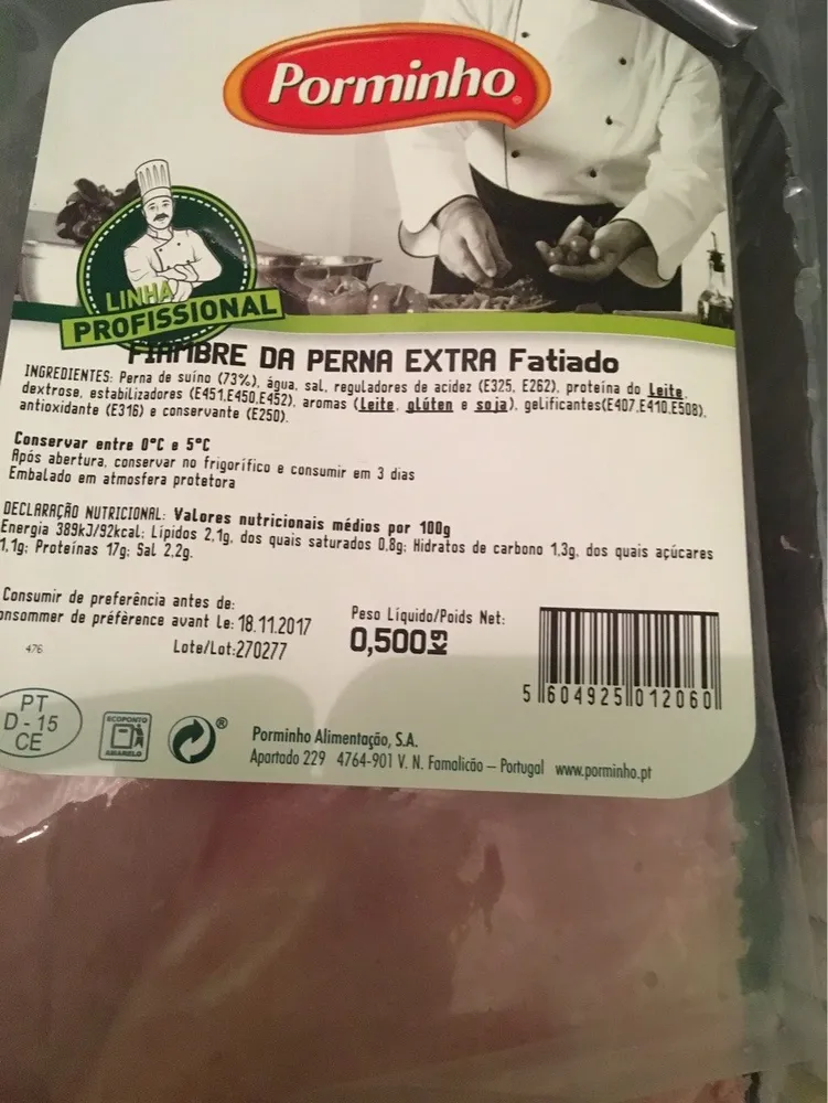 Fiambre da Perna Extra Fatiado Linha Profissional