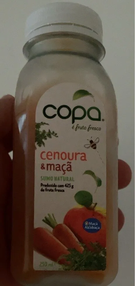Sumo natural cenoura e maçã