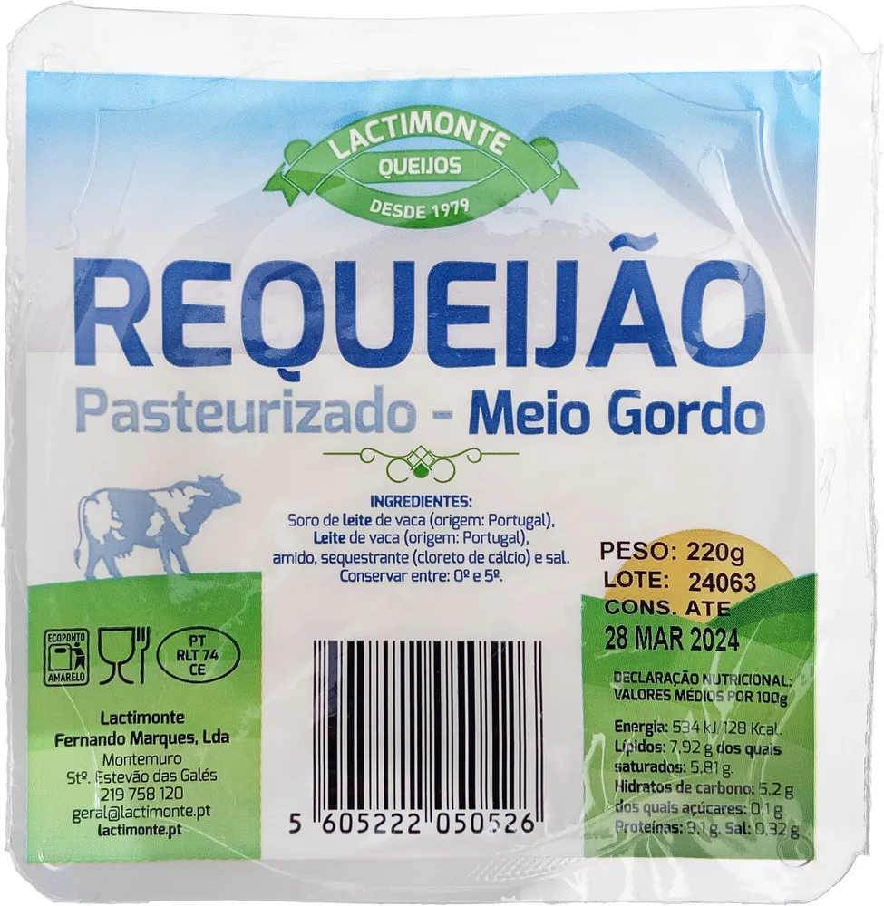 Requeijão Pasteurizado - Meio Gordo