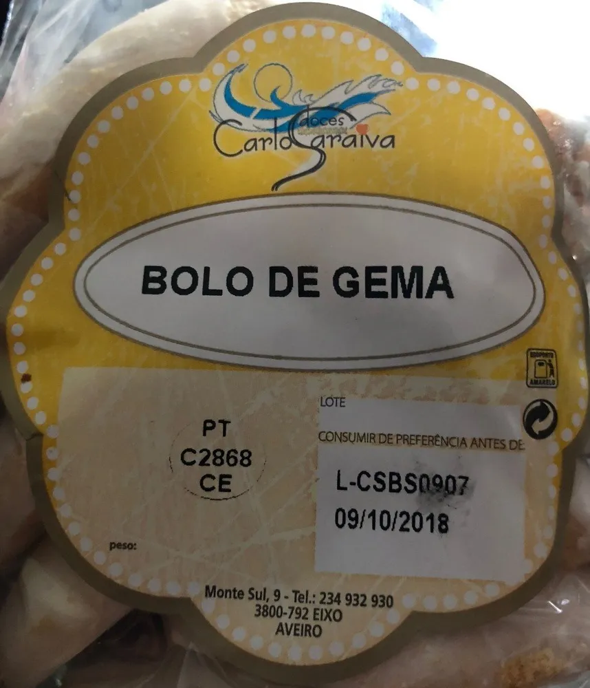Bolo de gema
