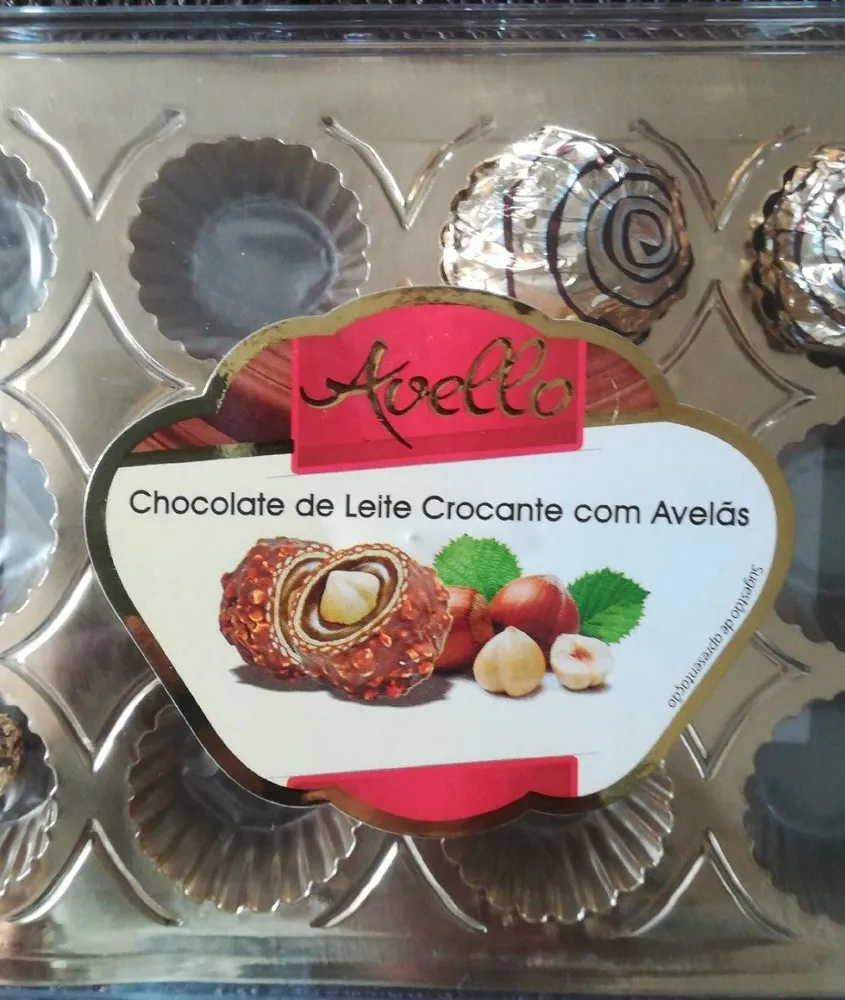 Chocolate de leite crocante com avelãs