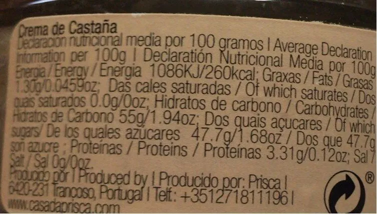 Crema de castaña