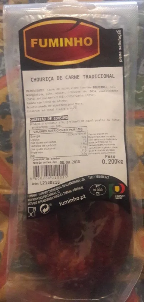 Chourica de carne traditional