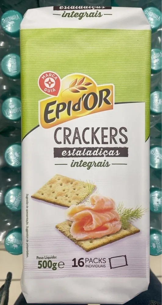 Crackers estaladiças integrais