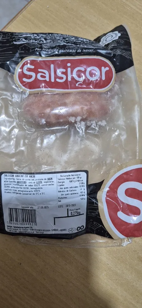 Salsicha Gaúcha Em Vacuo