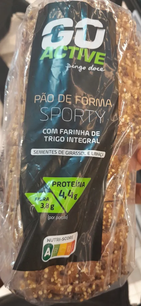 Pão de Forma Sporty com Farinha de Trigo Integral Sementes de Girassol e Linhaça