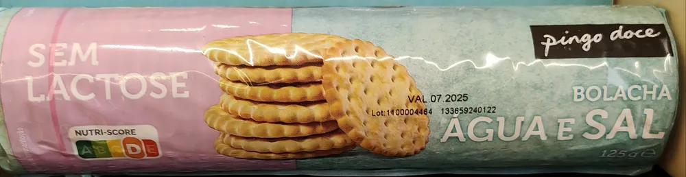 Bolacha Água e Sal Sem Lactose