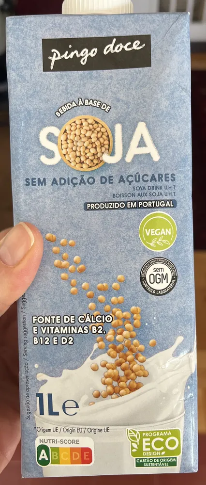Bebida à Base de Soja sem Adição de Açúcares