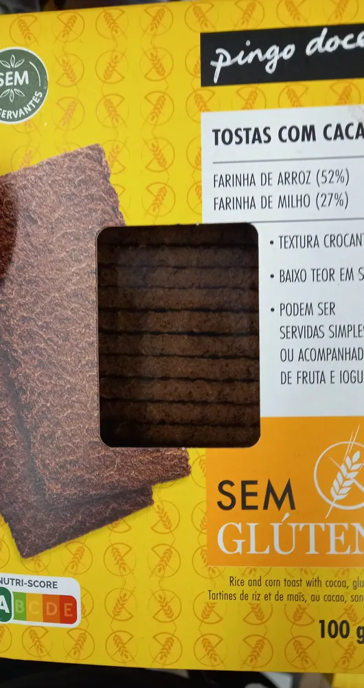 Tostas S/Gluten C/Cacau pd