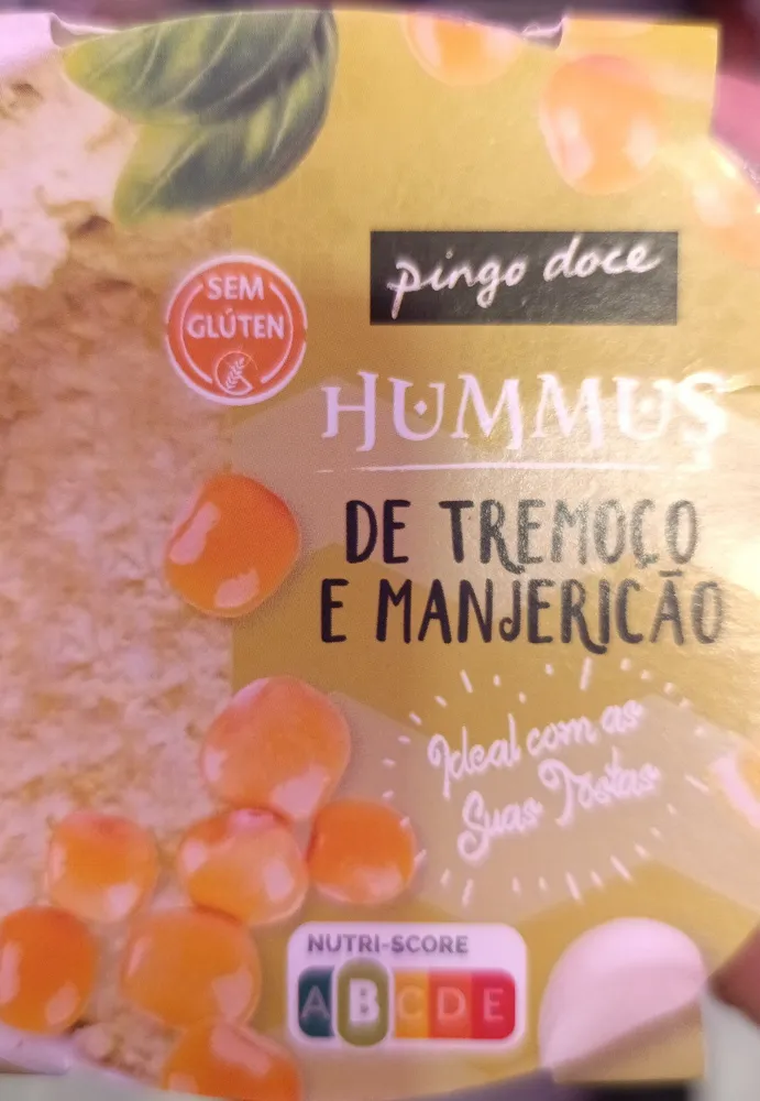 hummus tremoço e manjericão
