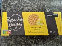 Crocantes bolachas belgas com sabor a limao